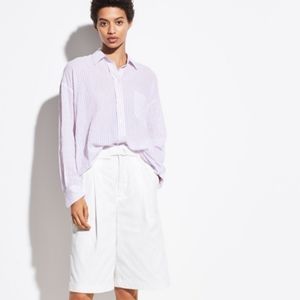 Cotton Blend Patch Chest Pocket Long Sleeves Top